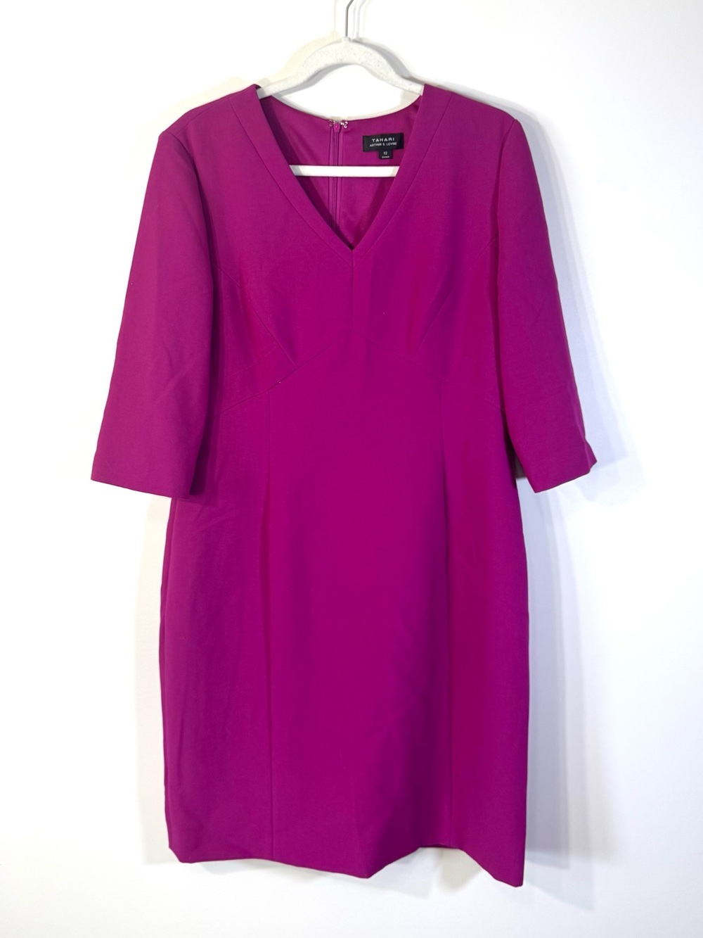 Tahari ASL Sheath Dress 3/4 Sleeve